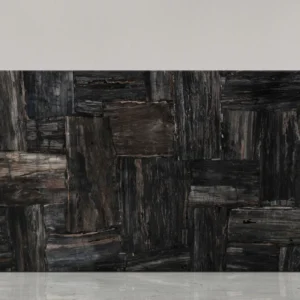 PETRIFIED WOOD BLACK RETRO LEATHER